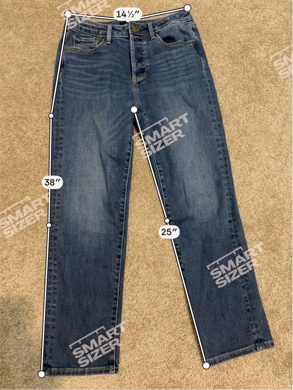 Driftwood Meg High Rise Straight Crop jeans buttonfly size 25 Anthropologie B7 - Picture 7 of 7